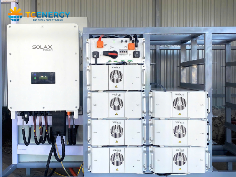 Biến tần SolaX kết hợp hệ pin lưu trữ điện áp cao